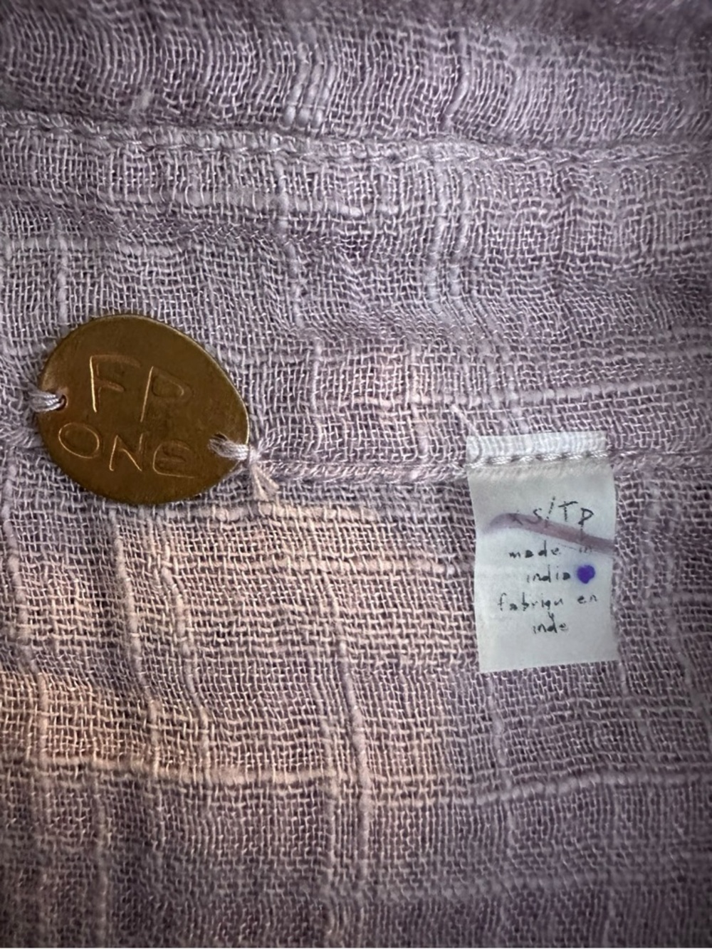 Free People FP One Mila Shirt in Lavender Purple Ethereal Dainty Romantic XS New - Picture 7 of 10